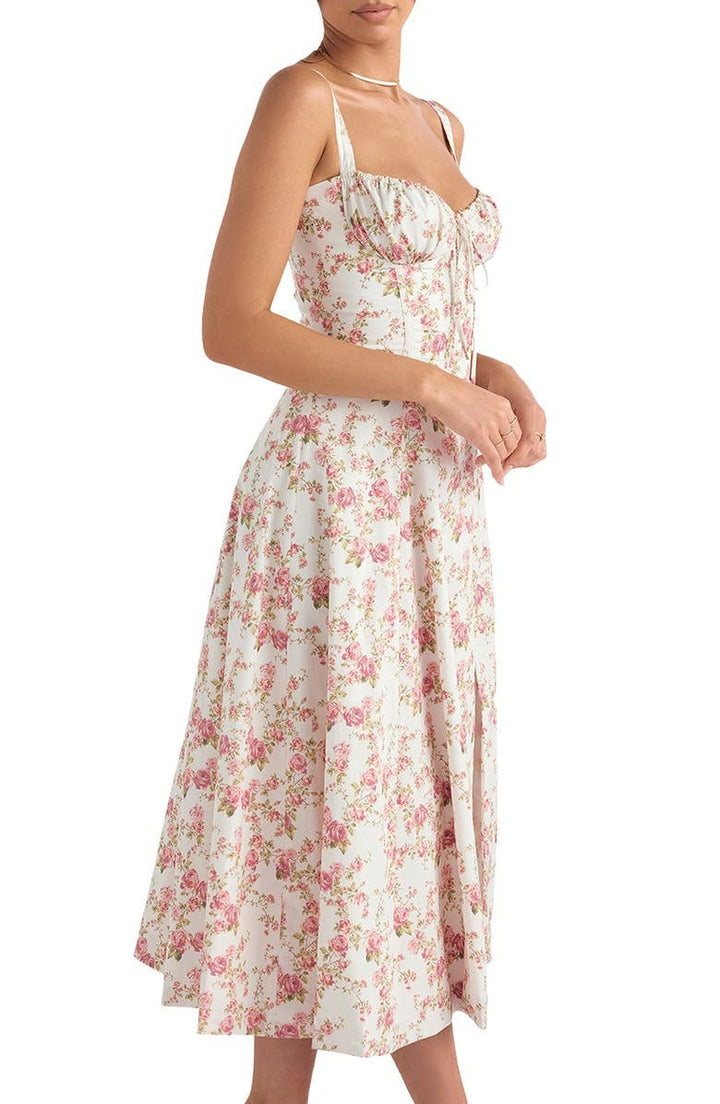 Women's Elegant Sleeveless Floral Summer Dress