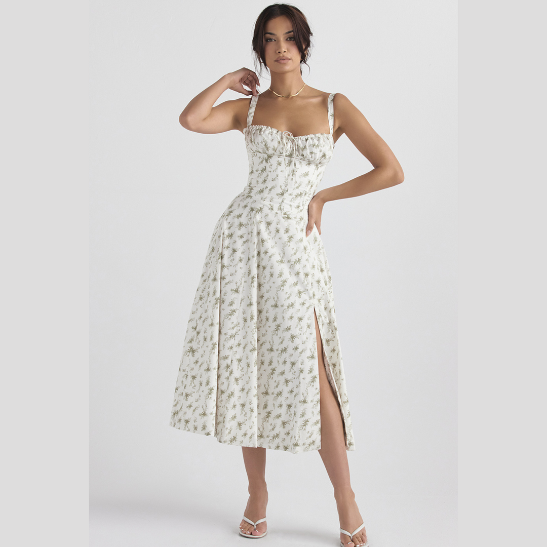 Women's Elegant Sleeveless Floral Summer Dress