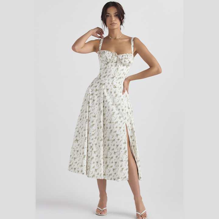 Women's Elegant Sleeveless Floral Summer Dress