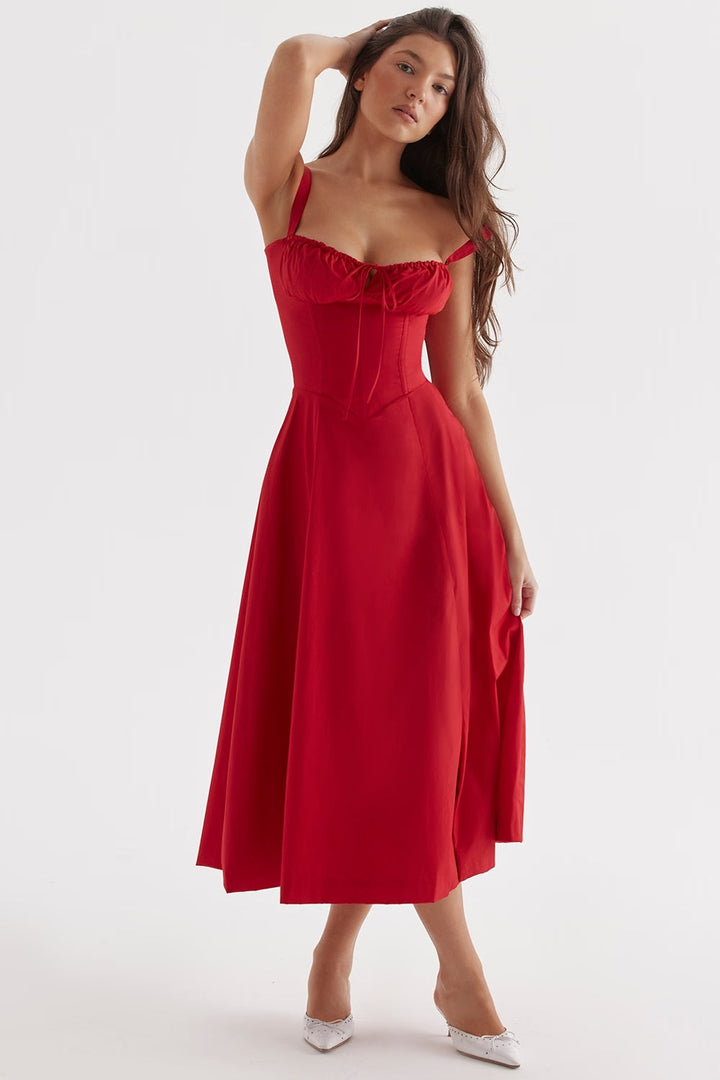 Women's Elegant Sleeveless Floral Summer Dress