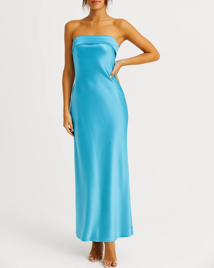 Women's Elegant Strapless Evening Dress