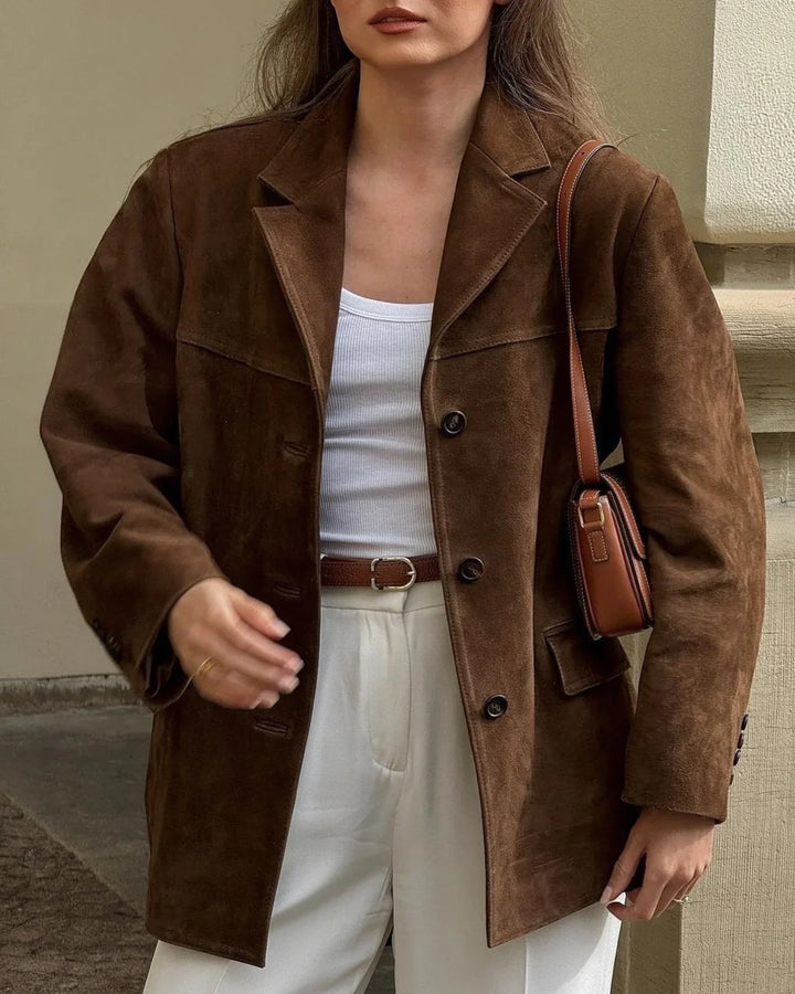 Women's Elegant Tailored Suedette Blazer