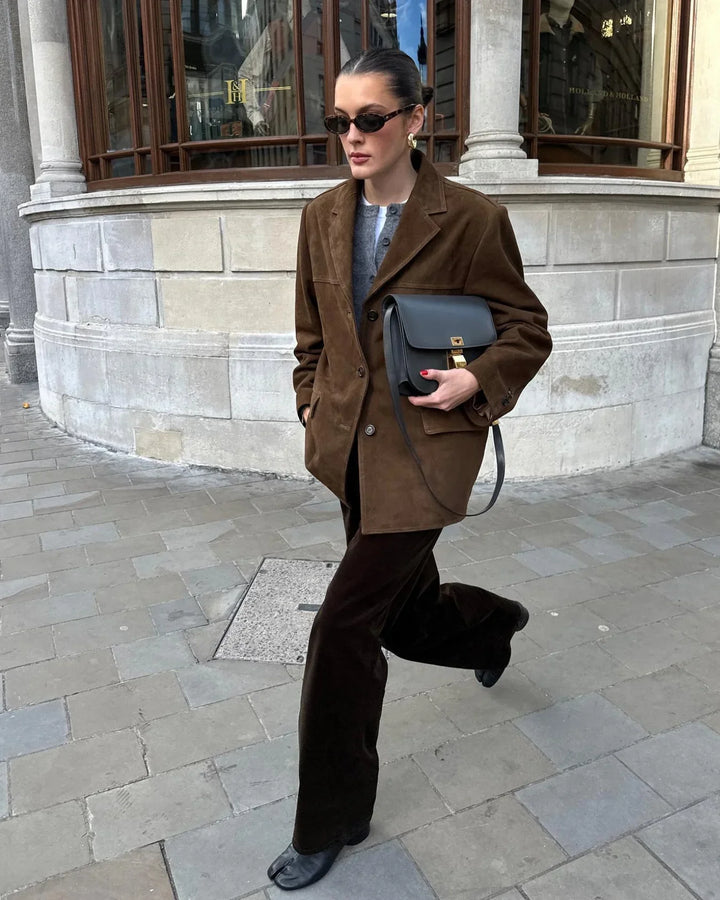 Women's Elegant Tailored Suedette Blazer