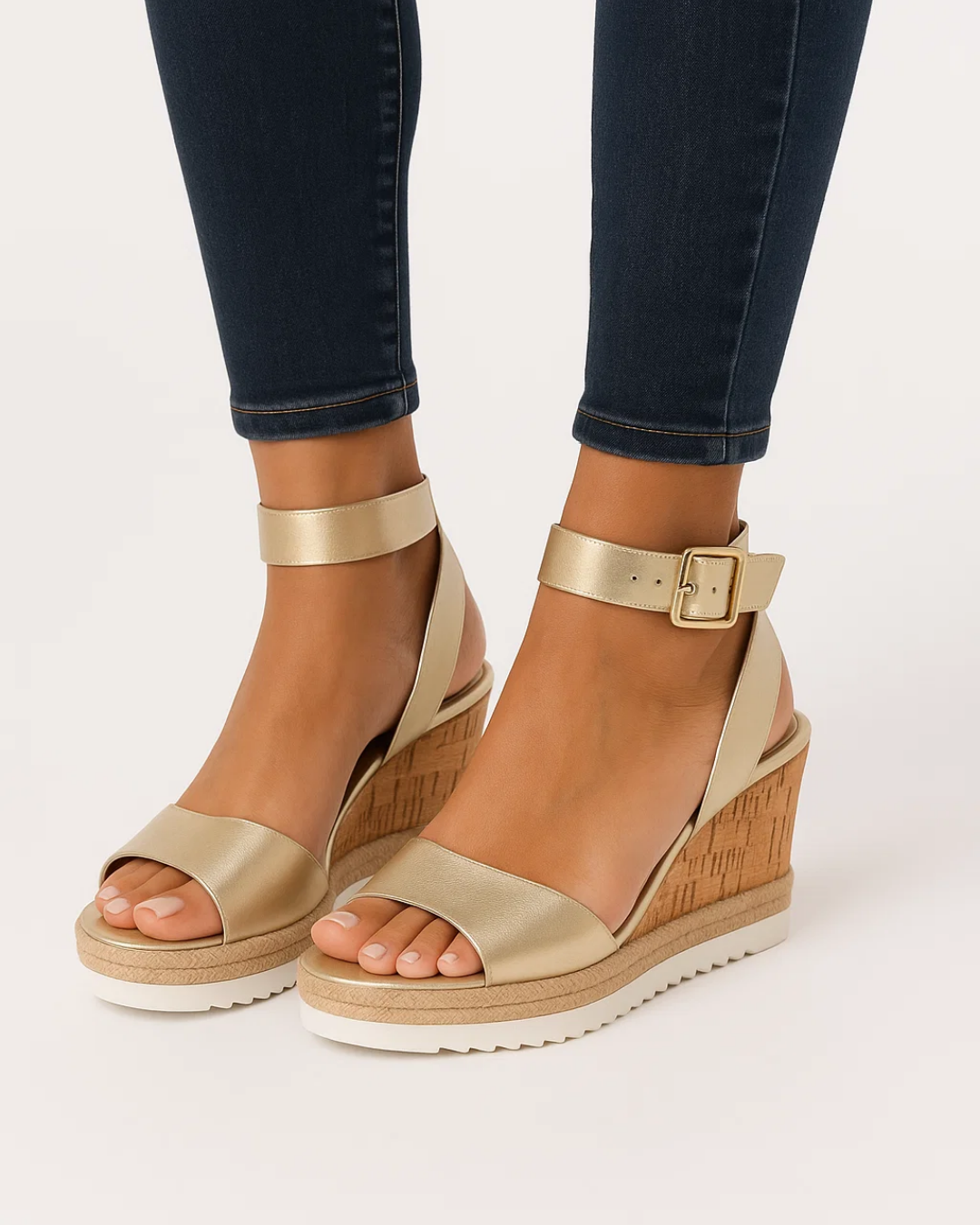Women's Elegant Thick Strap Wedge Sandals