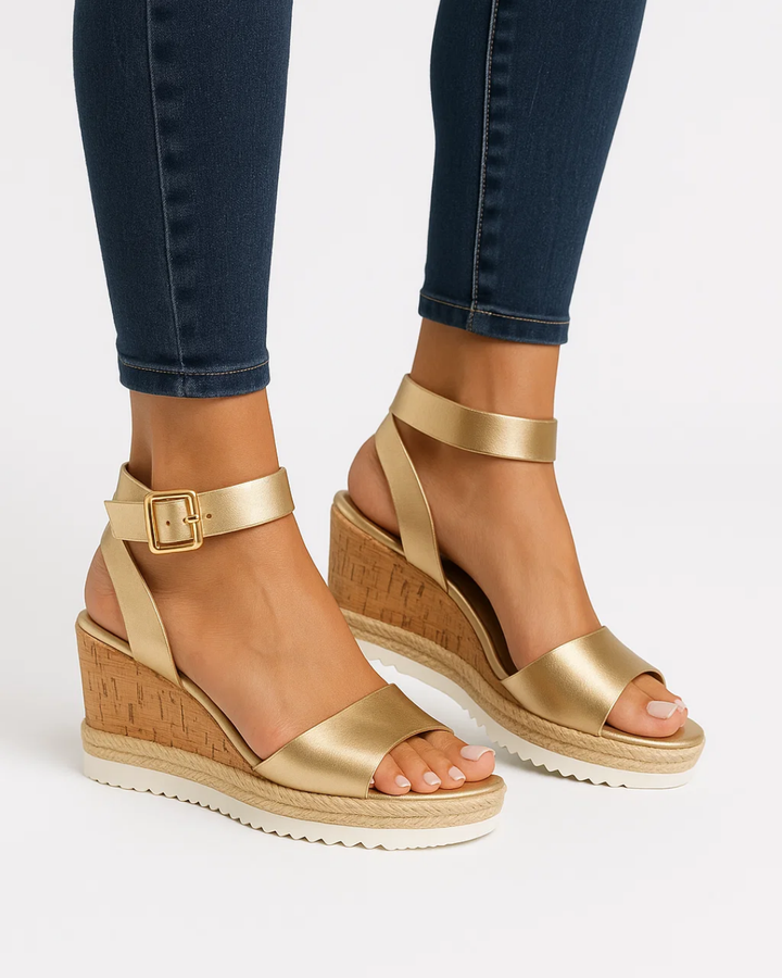 Women's Elegant Thick Strap Wedge Sandals