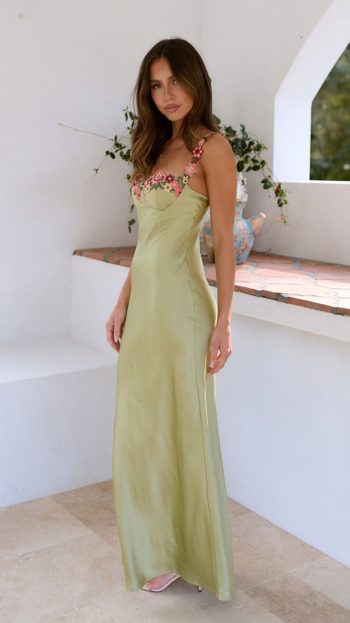 Women’s Floral Embroidered Maxi Dress
