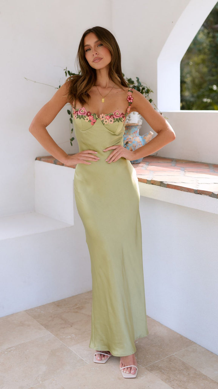 Women’s Floral Embroidered Maxi Dress