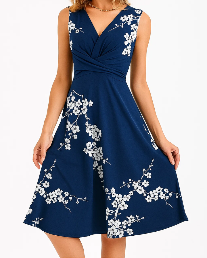 Women's Floral Print Midi Summer Dress