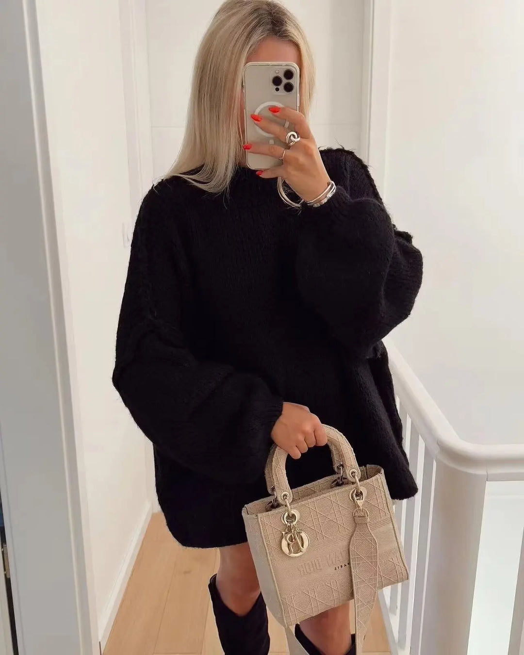 Sarah | Women’s Winter Casual Relaxed Turtleneck Sweater