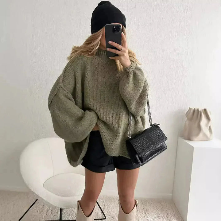 Sarah | Women’s Winter Casual Relaxed Turtleneck Sweater