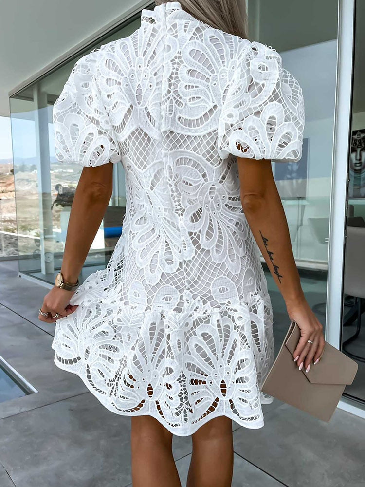 Women's Lace Midi Evening Dress