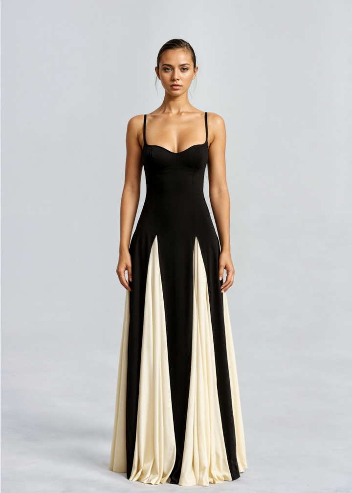 Women's Maxi Dress With Adjustable Spaghetti Straps