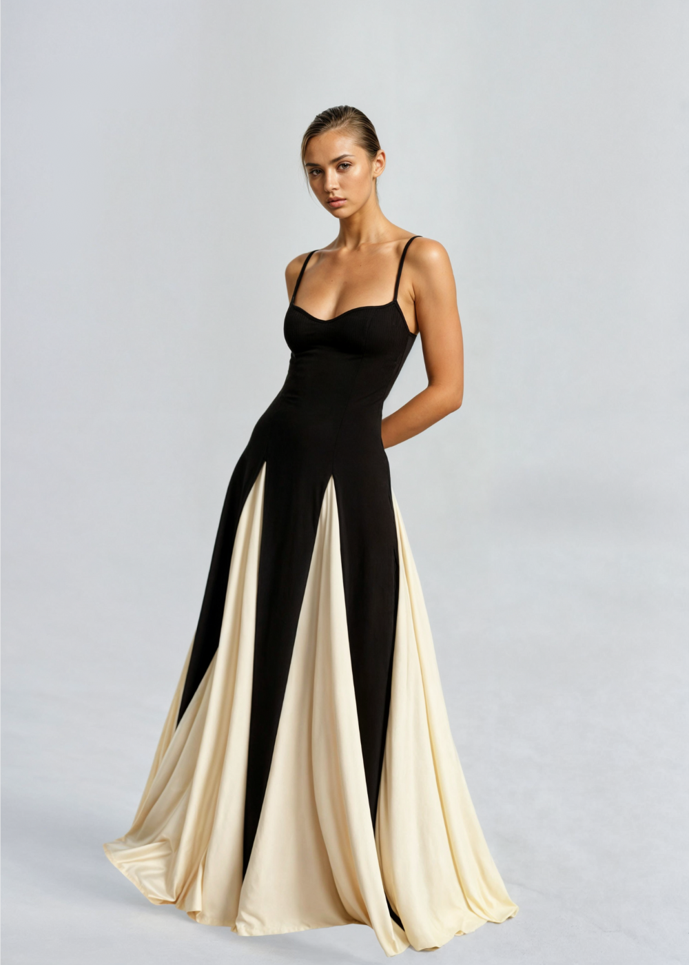 Women's Maxi Dress With Adjustable Spaghetti Straps