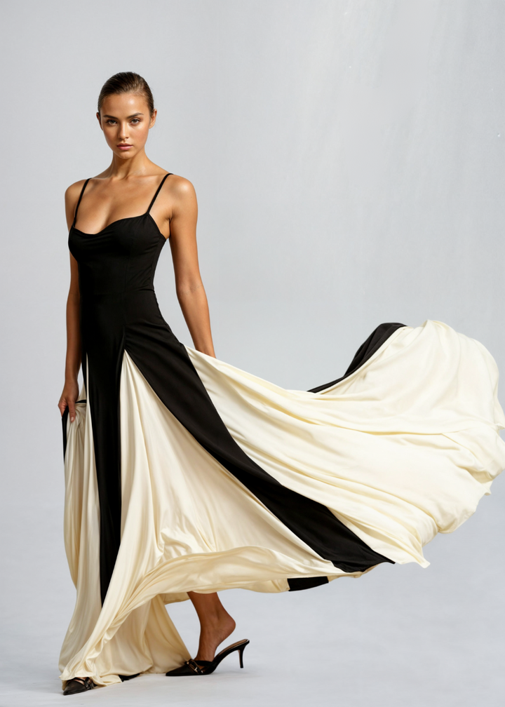 Women's Maxi Dress With Adjustable Spaghetti Straps