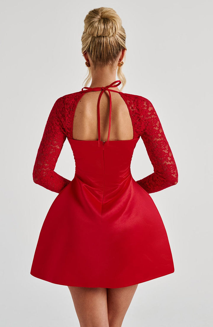 Women's Mini Lace Long Sleeve Dress