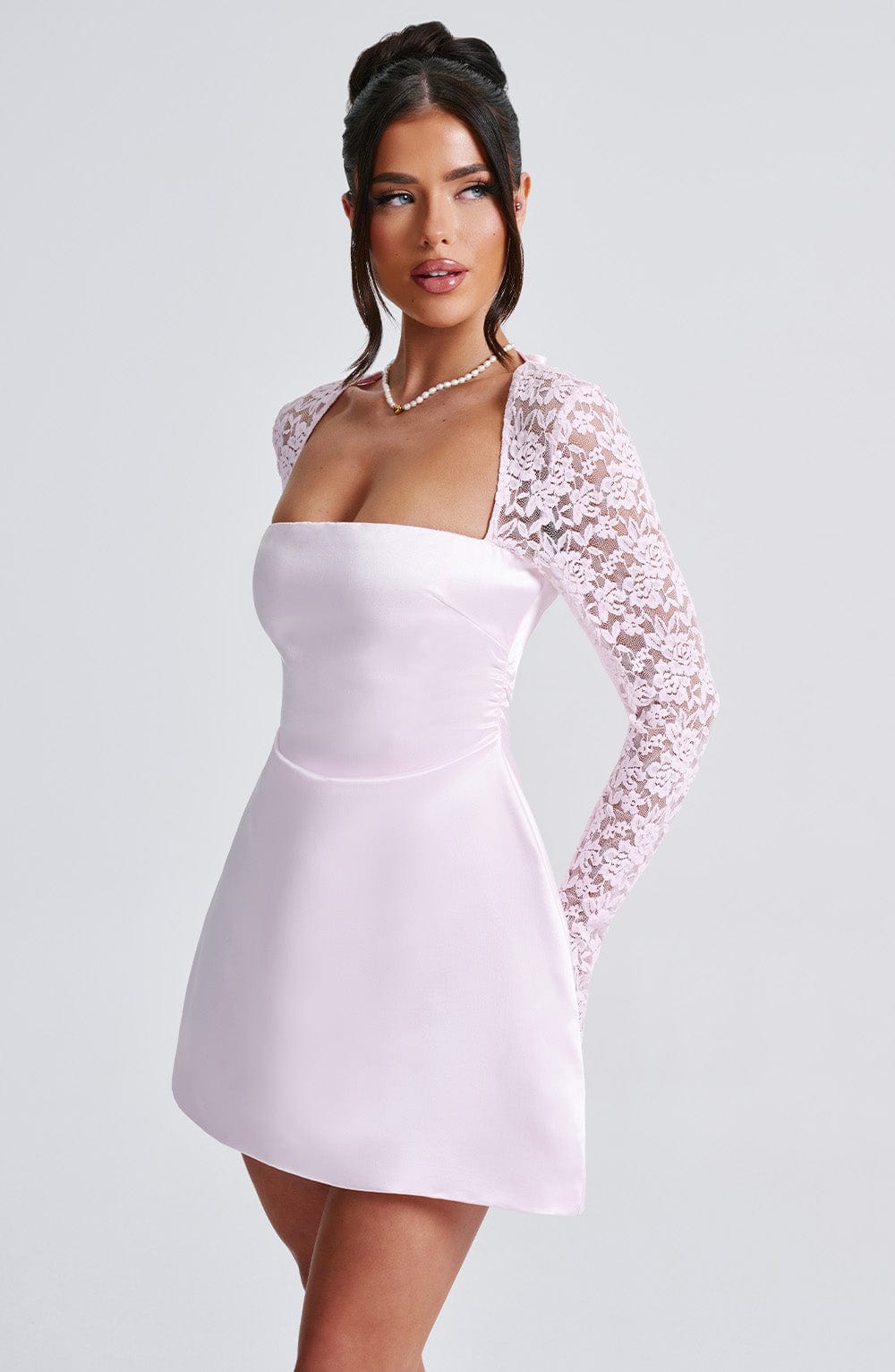 Women's Mini Lace Long Sleeve Dress