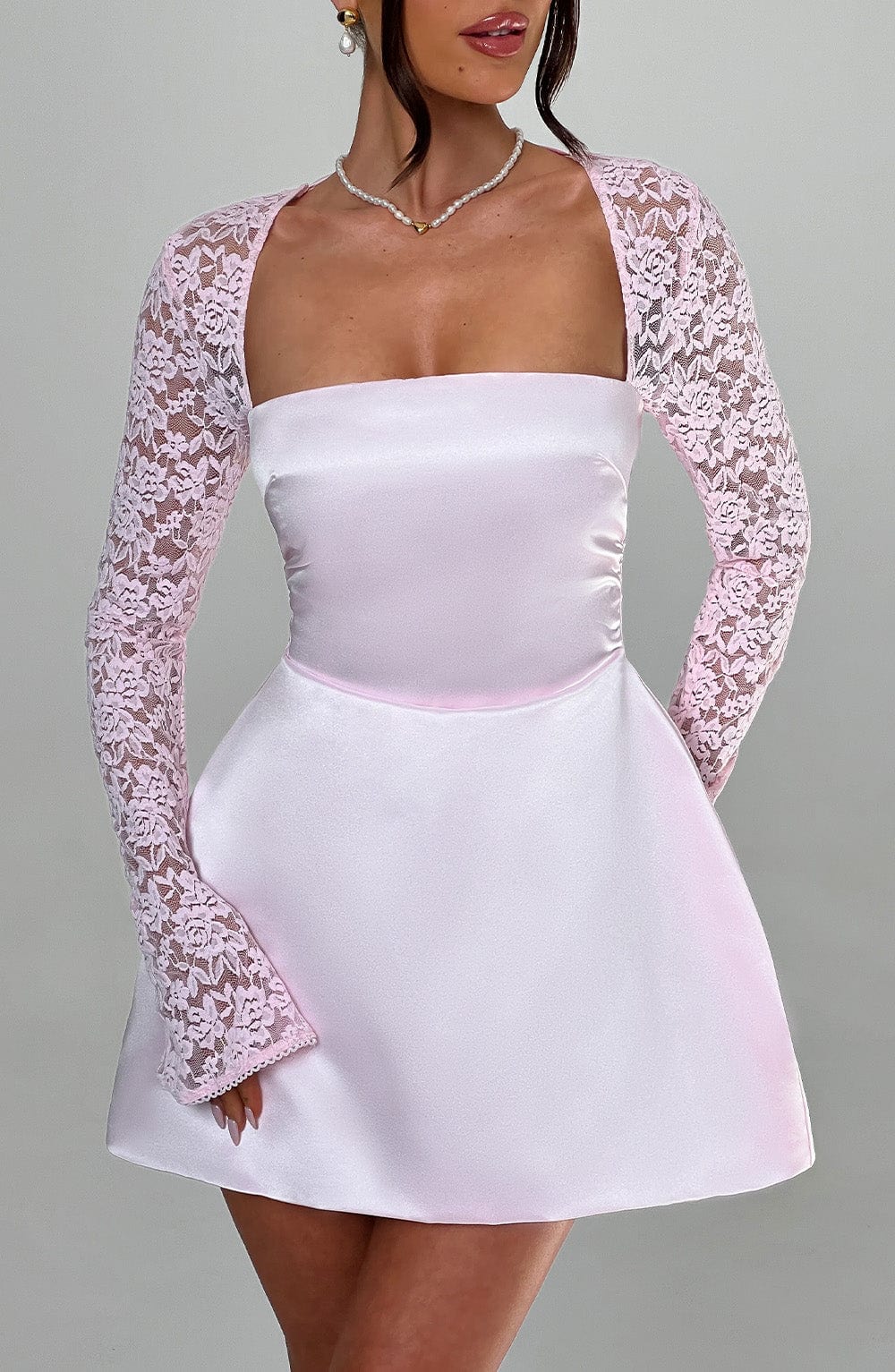 Women's Mini Lace Long Sleeve Dress