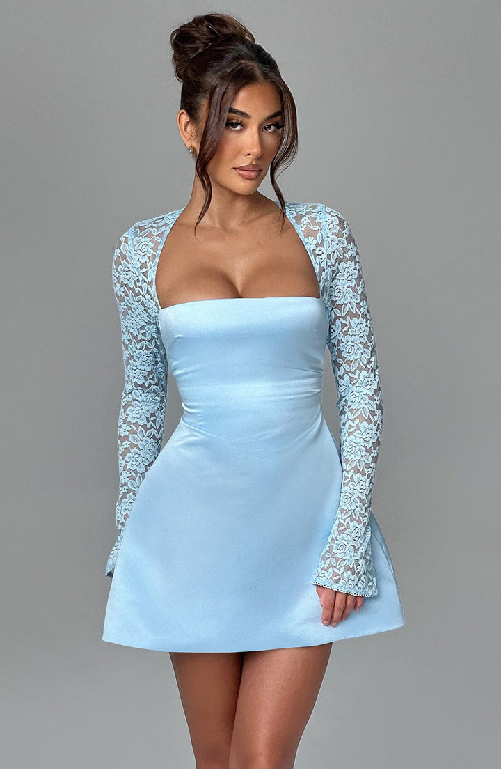 Women's Mini Lace Long Sleeve Dress