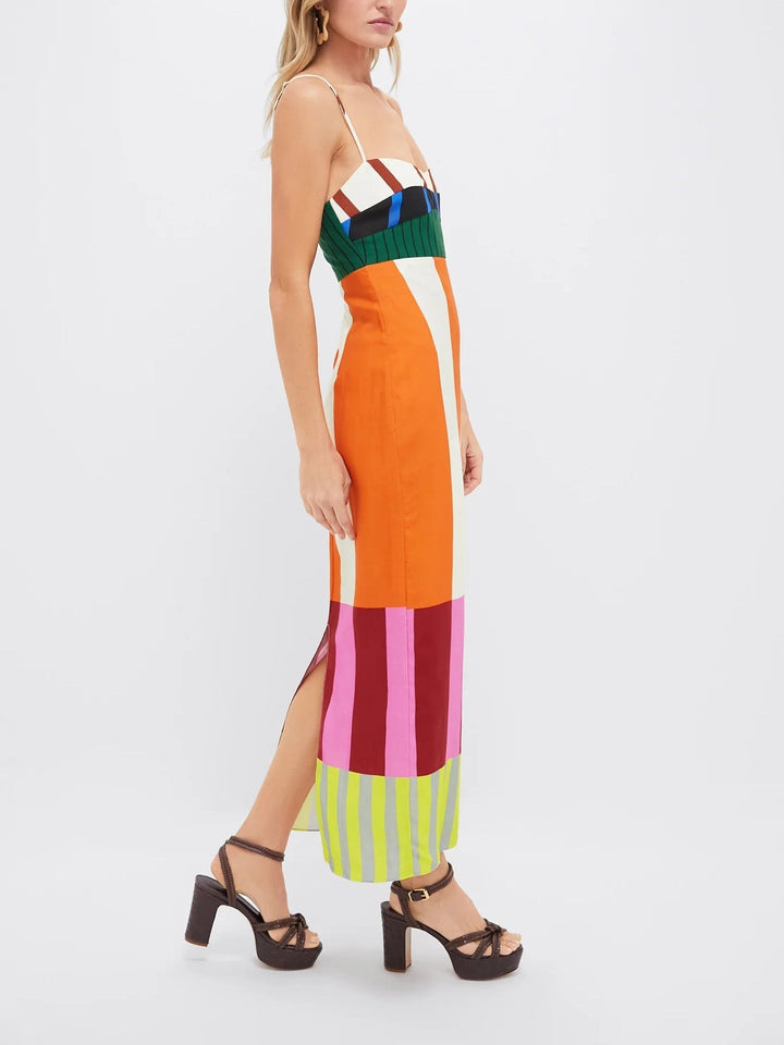 Women's Multicolour Maxi Dress for Summer