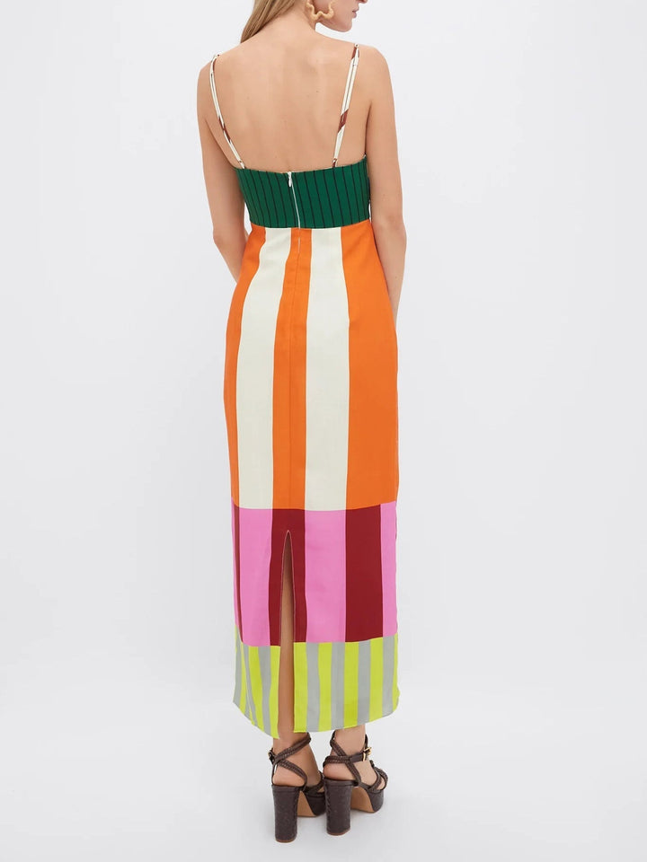 Women's Multicolour Maxi Dress for Summer