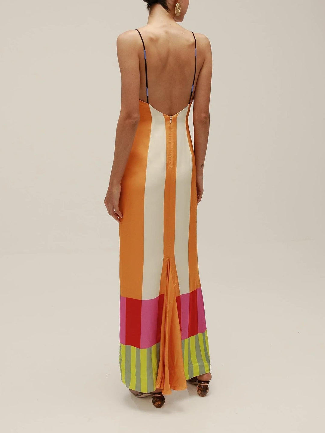 Women's Multicolour Maxi Dress for Summer