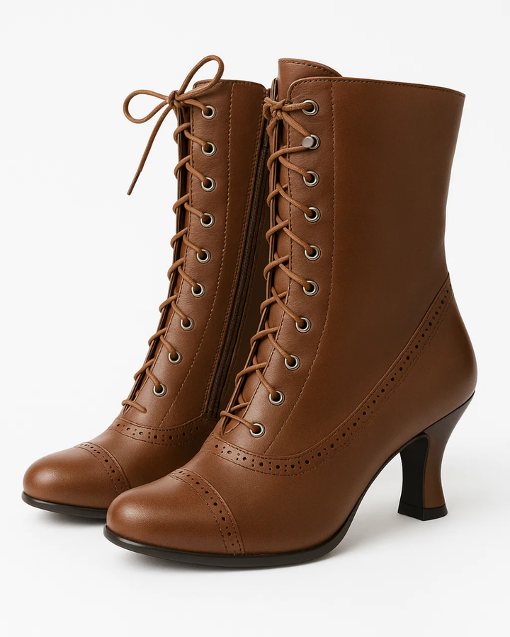 Women's Retro Lace-Up Ankle Boots