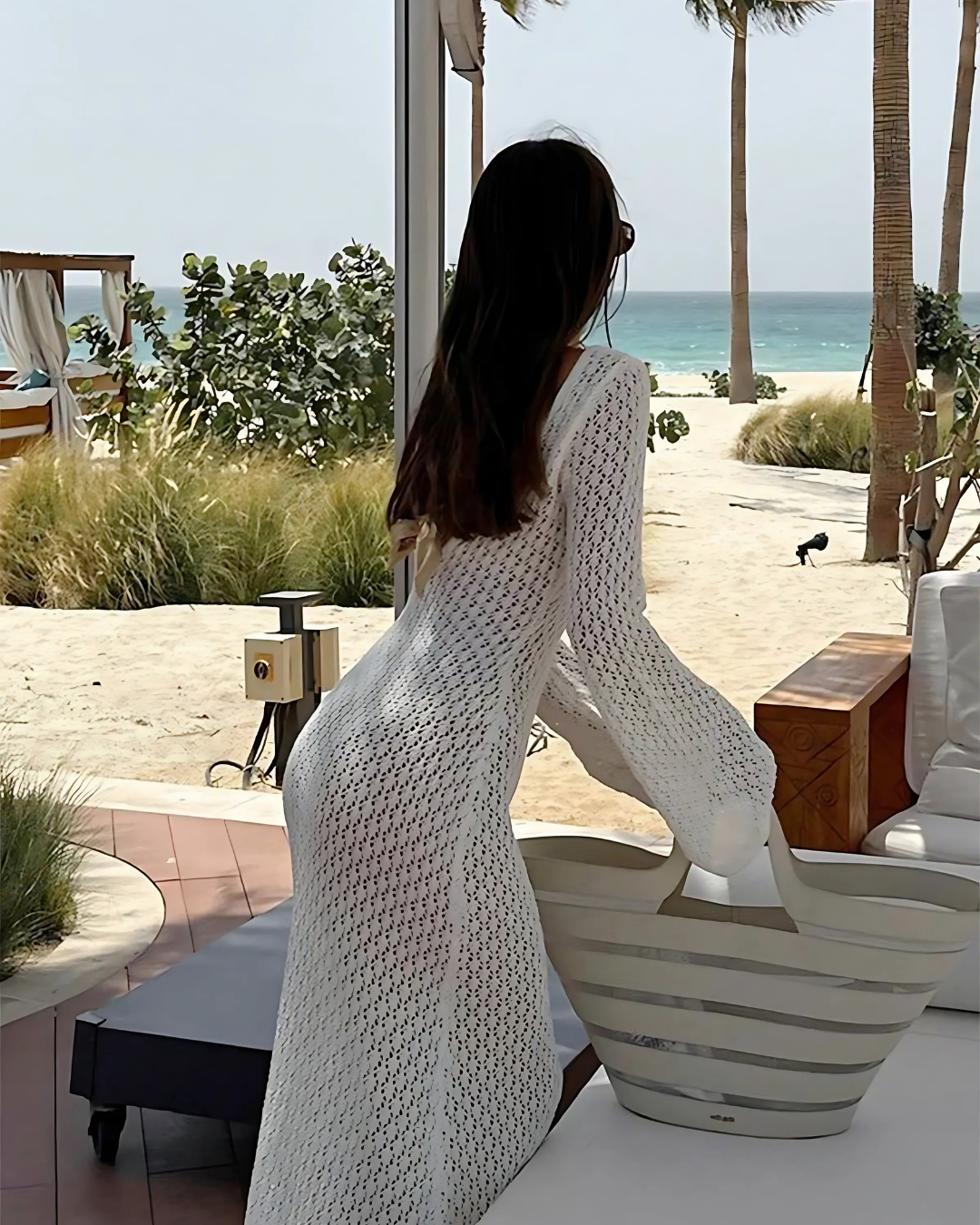 Women's Sheer Summer Maxi Dress
