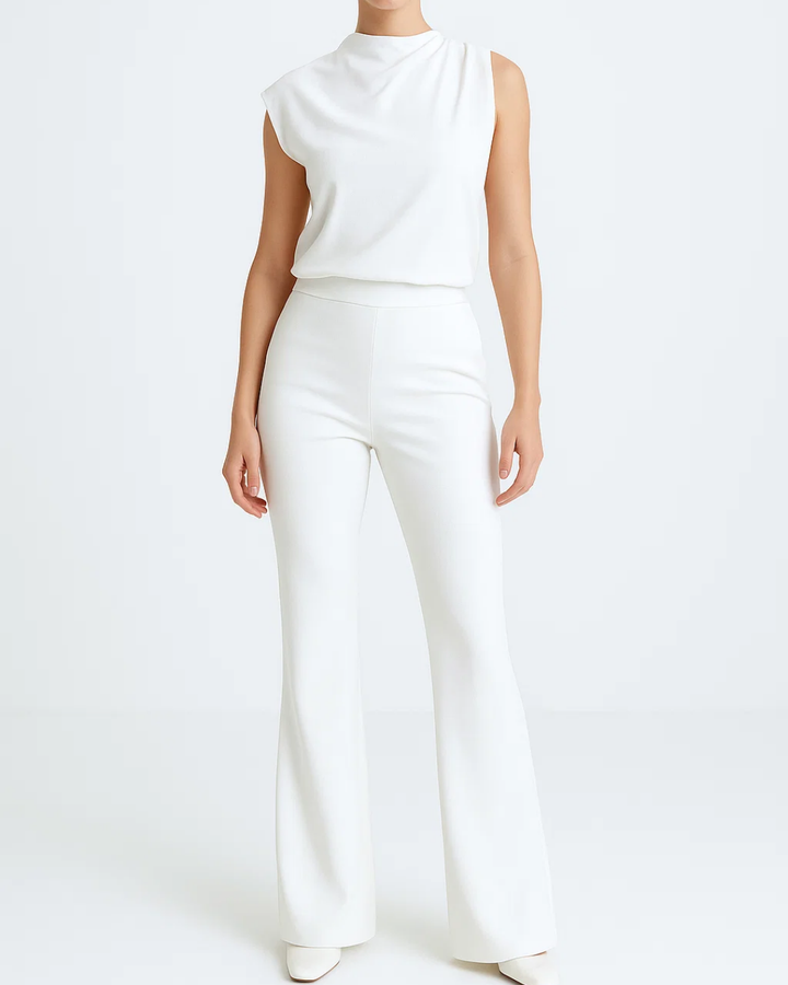 Women’s Shoulder Jumpsuit with Asymmetrical Cut