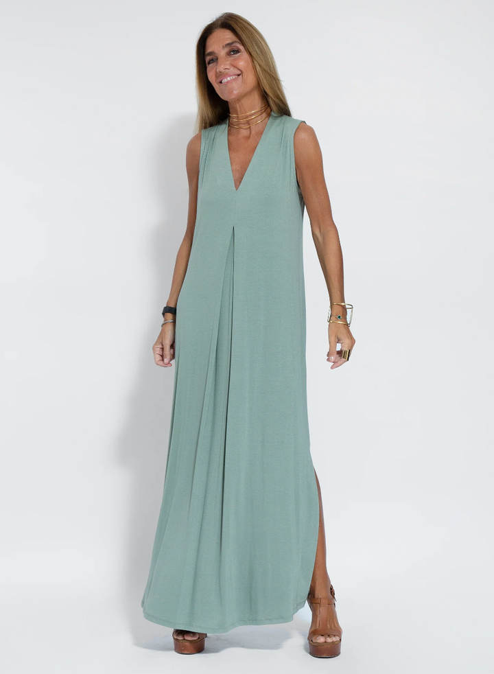 Women's Slimming Maxi Dress And Cardigan Set