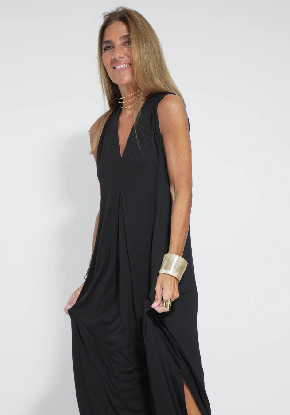Women's Slimming Maxi Dress And Cardigan Set