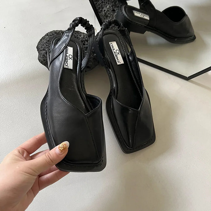 Women's Slingback Sandals with Square Toe