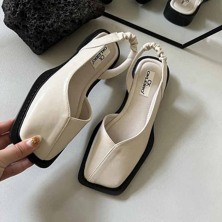 Women's Slingback Sandals with Square Toe