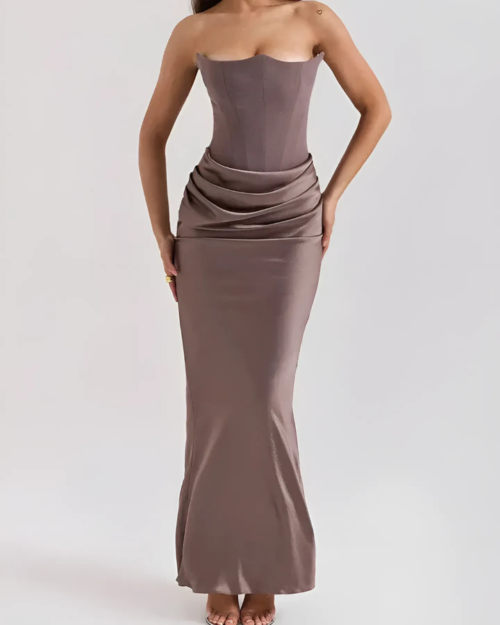 Women's Strapless Elegant Maxi Dress