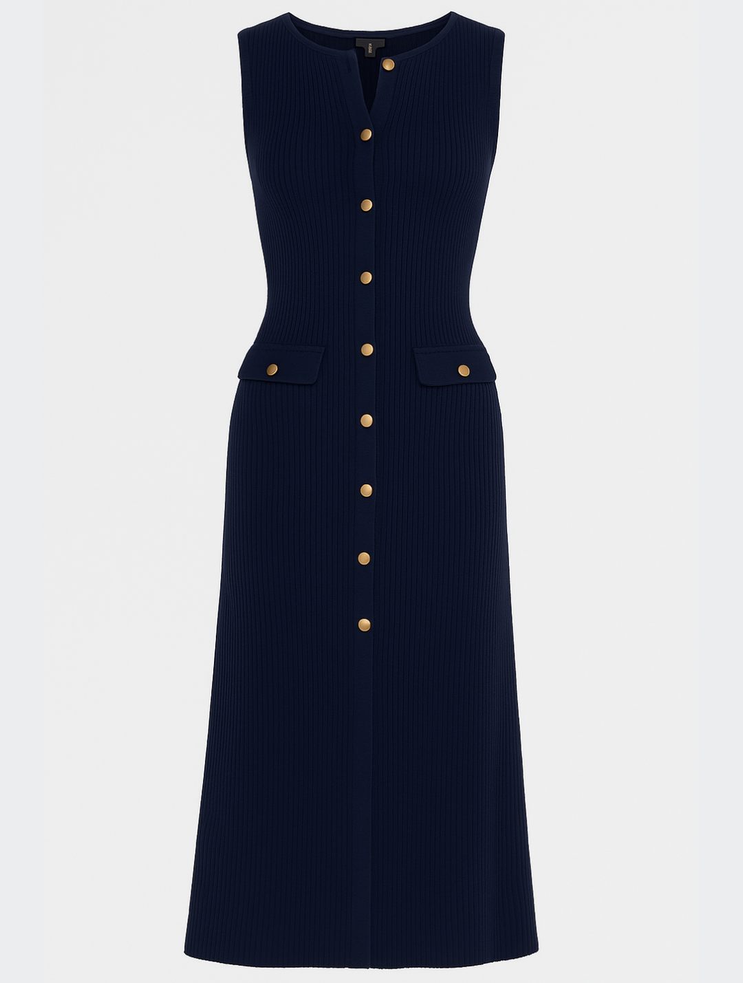 Women's Stylish Buttoned Midi Dress