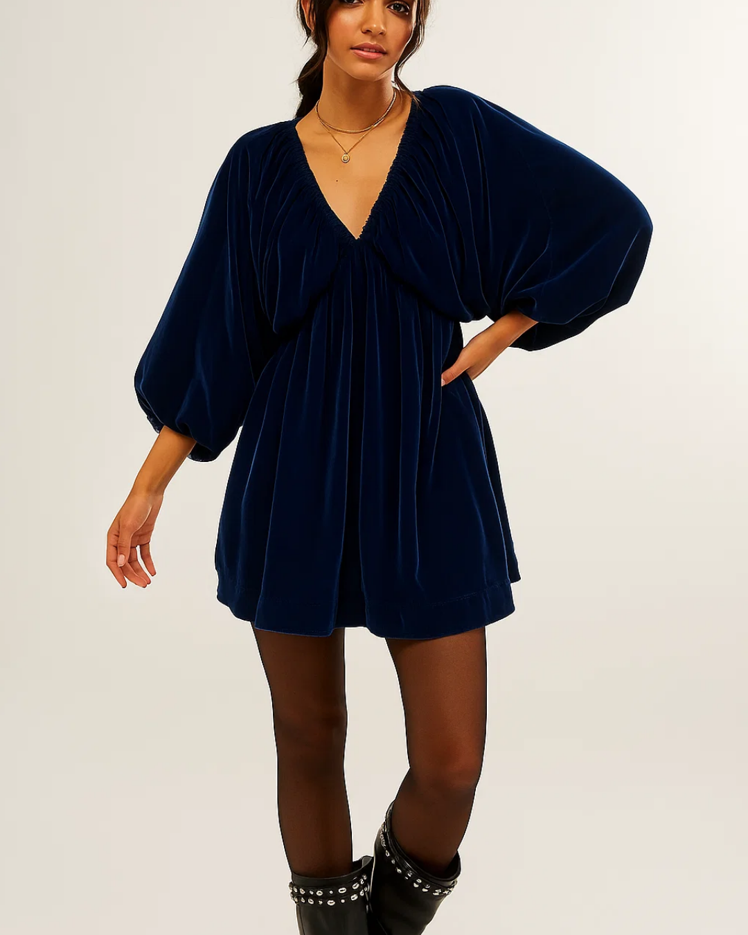 Women's Stylish Long Sleeve Mini Dress