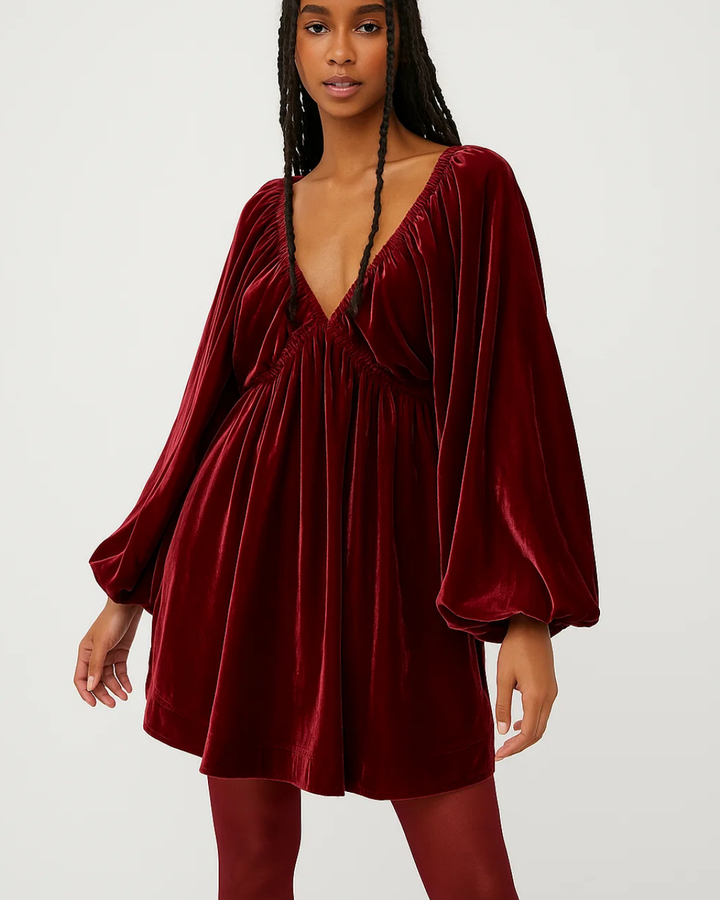 Women's Stylish Long Sleeve Mini Dress