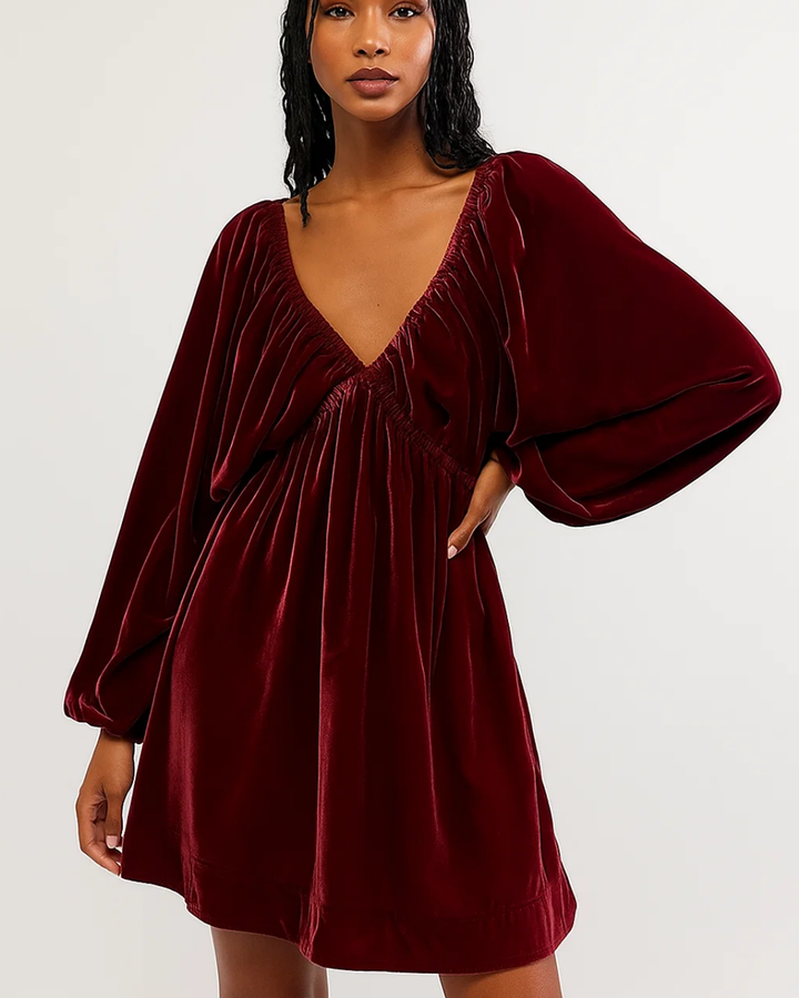 Women's Stylish Long Sleeve Mini Dress