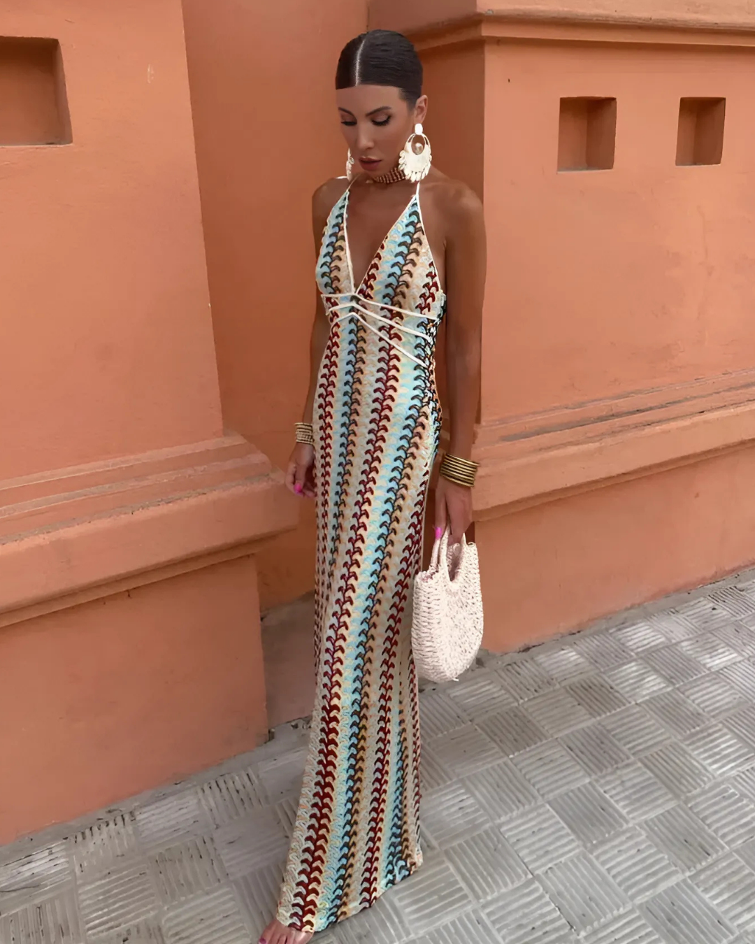 Women's Summer Halter Maxi Dress