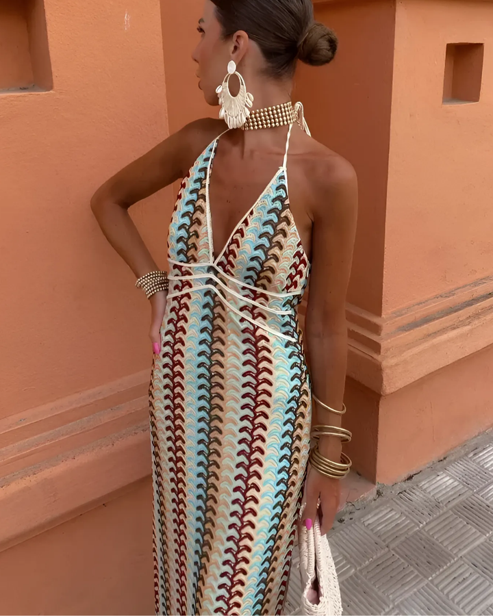 Women's Summer Halter Maxi Dress