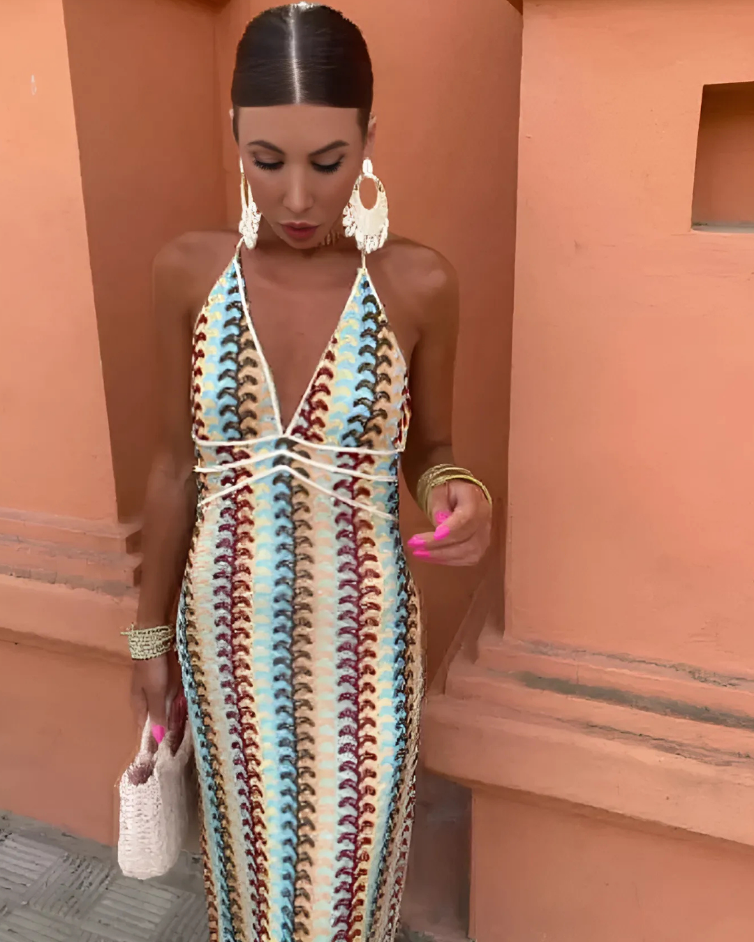 Women's Summer Halter Maxi Dress