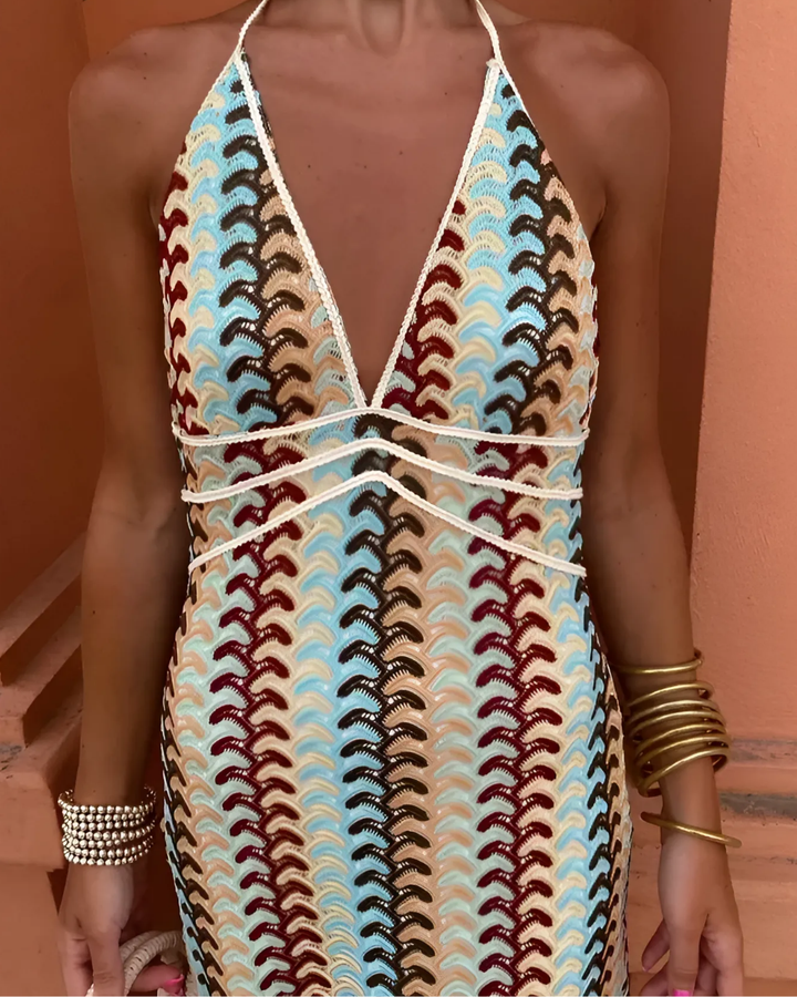Women's Summer Halter Maxi Dress