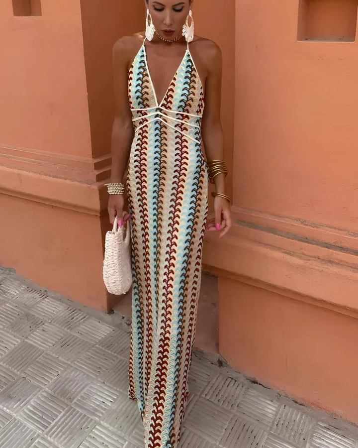 Women's Summer Halter Maxi Dress