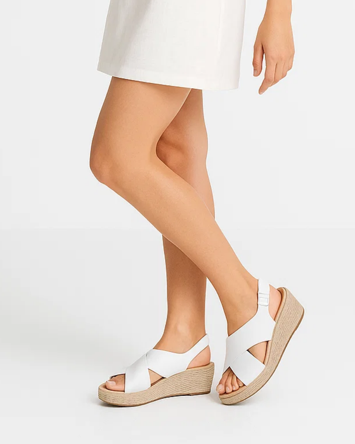 Women's Wedge Sandals with Cross Straps