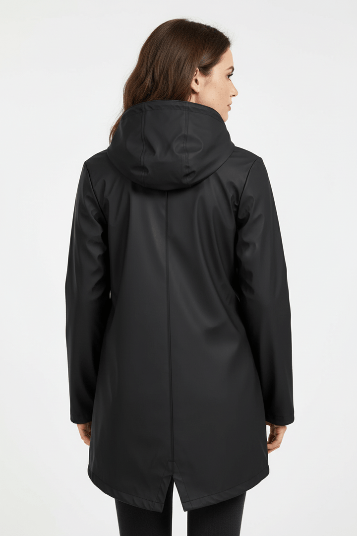 Meera – Women’s Waterproof Fleece-Lined Hooded Trench Coat with Tailored Fit