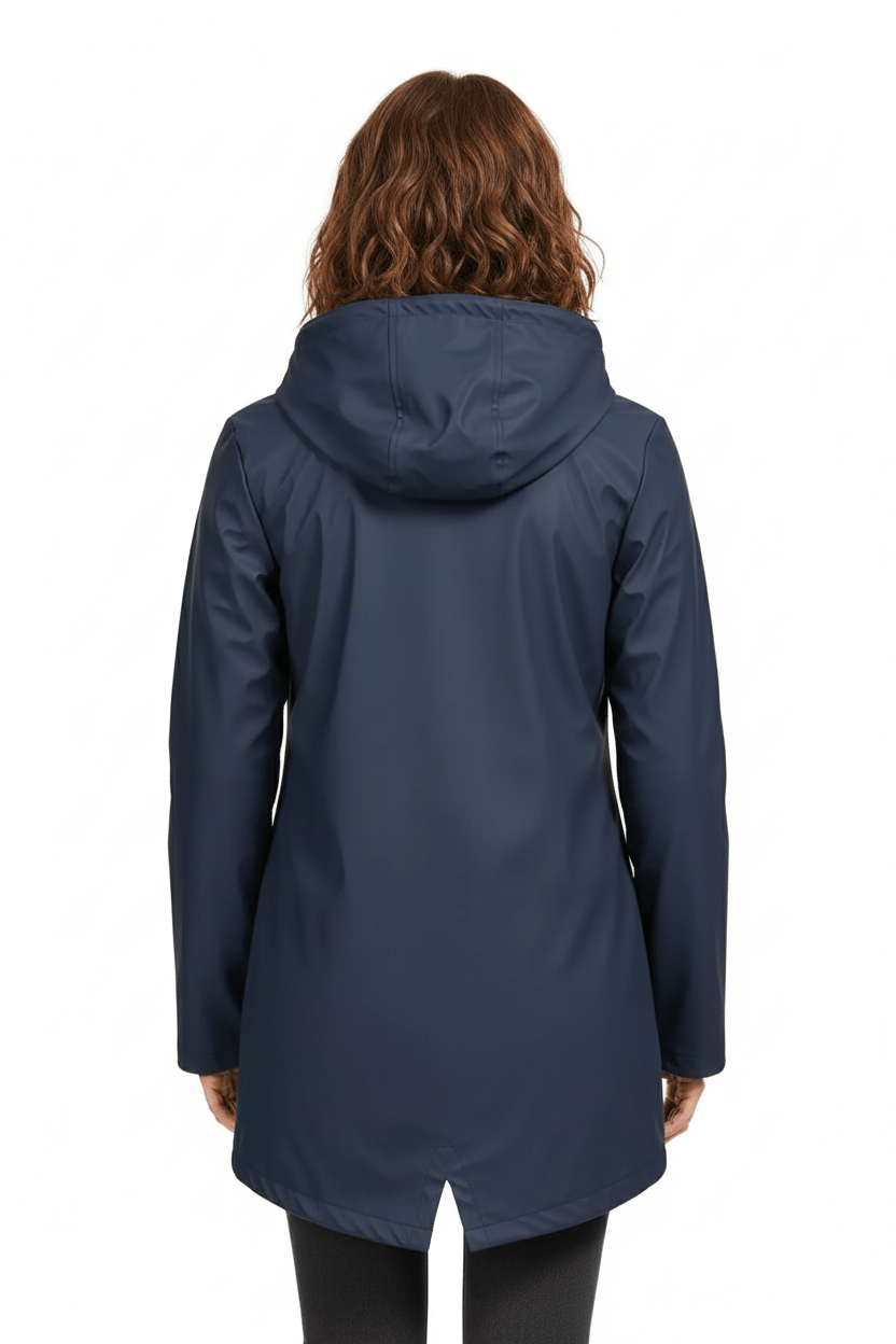Meera – Women’s Waterproof Fleece-Lined Hooded Trench Coat with Tailored Fit