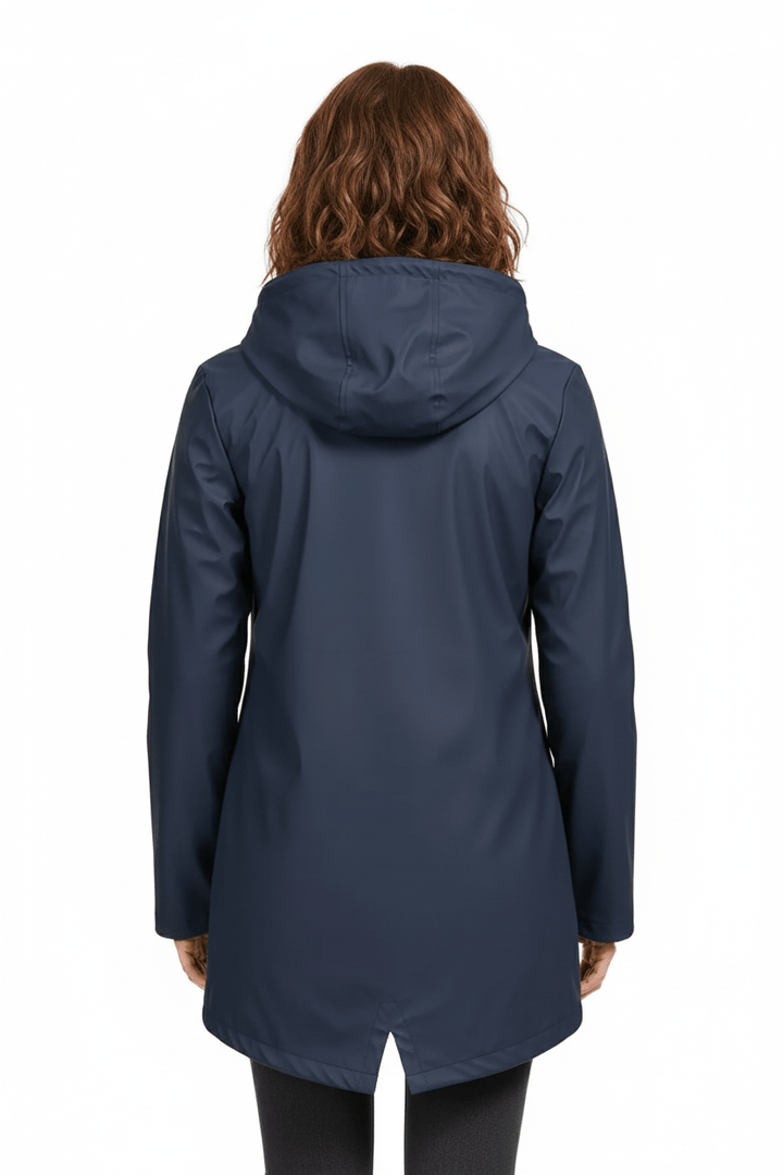 Meera – Women’s Waterproof Fleece-Lined Hooded Trench Coat with Tailored Fit