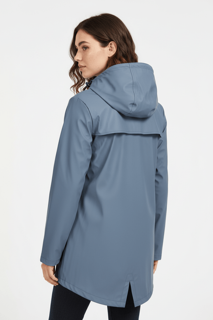 Meera – Women’s Waterproof Fleece-Lined Hooded Trench Coat with Tailored Fit