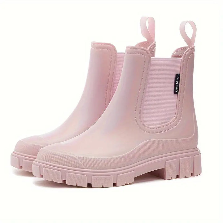 Women's Waterproof Chelsea Boots with Slip Resistant Lug Sole