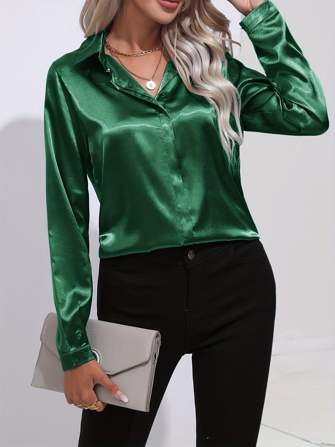 Diana | Elegant Satin Blouse