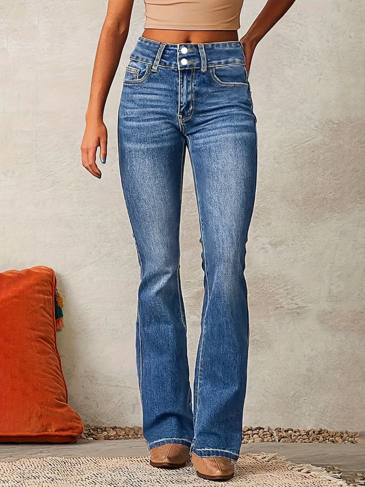 Isabella | Women's High Waisted Flared Denim Jeans